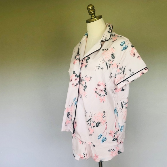 Pjs Top and Shorts Medium Pink Floral - Picture 6 of 6